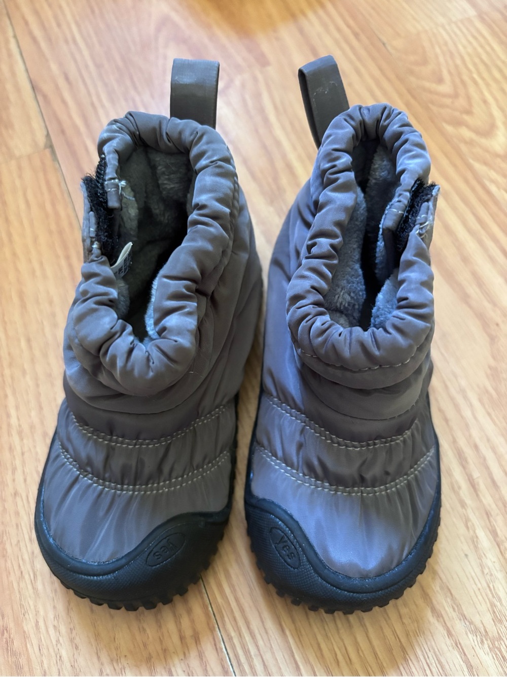 Insulated Puffy Winter Boots - Gray
